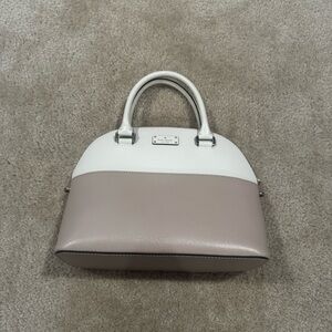 Kate Spade White and Tan Satchel